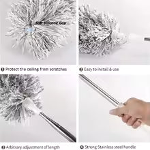 Adjustable Length Dust Brush Microfiber Duster Wand for Car Home Kitchen Outdoor Static Proof Long Handle Durable Cleaning Tool