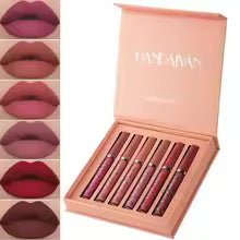 HANDAIYAN 1/6 PCS Lipstick Set Make-up for Women Non Stick Cup Waterproof Long Lasting Cosmetics Korean Makeup Matte Lipstick